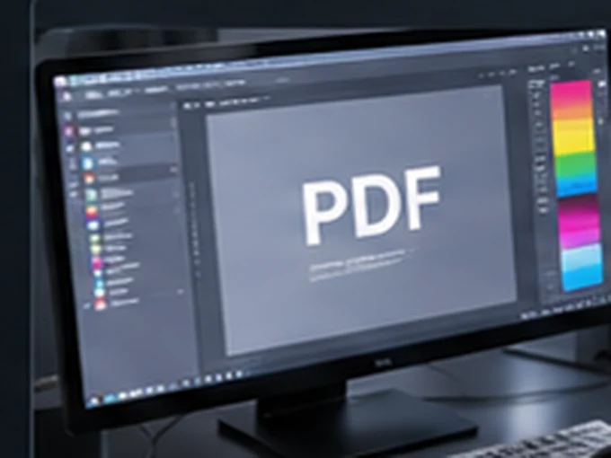 Monitor con documento PDF preparado para preimpresión